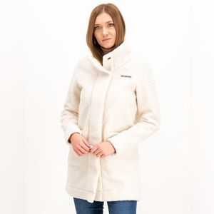 Columbia Women's Panorama Long Sherpa Jacket - M Chalk (Off White/Cream) NWOT